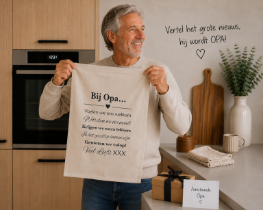 Vertel het grote nieuws met een theedoek