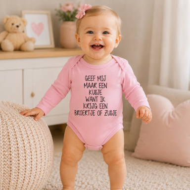 Aanbieding baby Rompertjes met Tekst hoera ik word grote zus