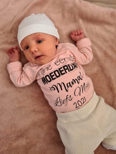 Gepersonaliseerd Baby Rompertje met Tekst voor Mama cadeau Mijn eerste Moederdag 