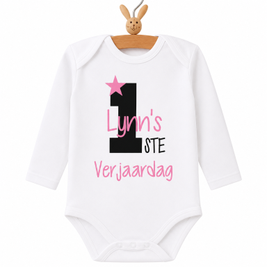 Rompertje & Shirtje bedrukt teksten Verjaardag verjaardagshirt verjaardagsshirt 
