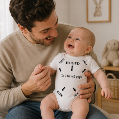 Rompertjes & Shirtjes bedrukt teksten Papa