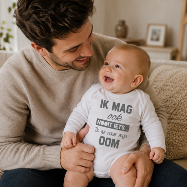 Rompertje tekst kind met naam Oom erop 