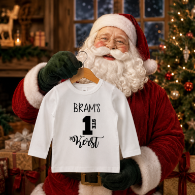 Rompertjes Shirtjes Mutjes & Zakken bedrukt teksten Kerstmis