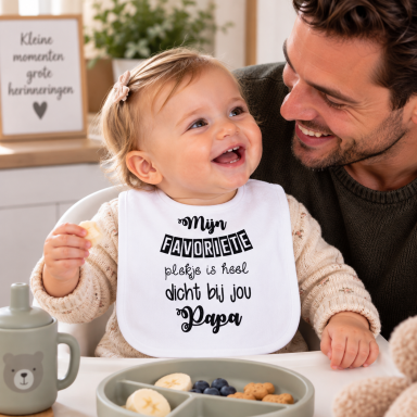 Baby Slabbetje met tekst -  papa favoriet