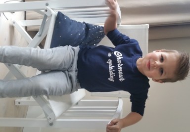 Sweater trui jongens Charmeur in opleiding kan met naam erboven