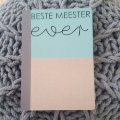 Notitieblok blauw beste meester ever