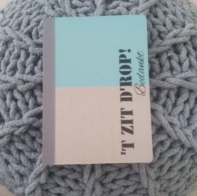Notitieblok blauw 'T zit d'rop bedankt 