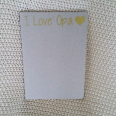 Notitieblok I love Opa