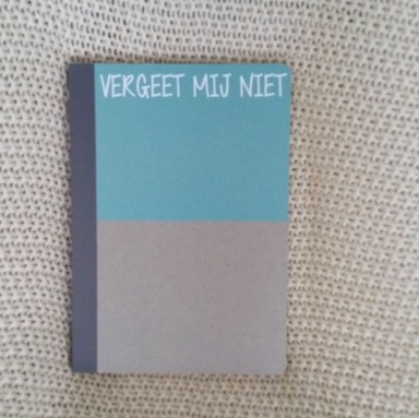Notitieblok blauw Vergeet mij niet