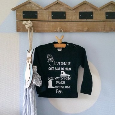 Shirtje Baby Sinterklaas kapoentje met naam