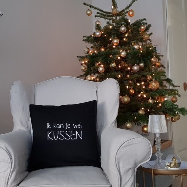  Kussenhoes met tekst cadeau bedrukt ik kan je wel kussen