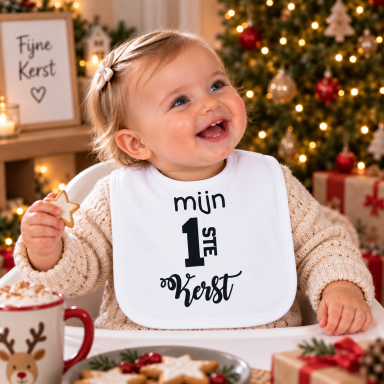 Baby Slabbetje met tekst-  mijn eerste kerstmis