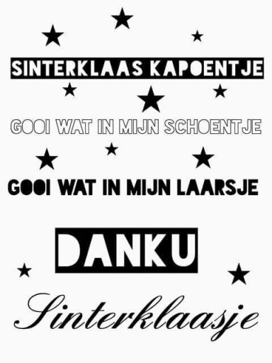  Aanvraag kussen eigen ontwerp sinterklaas bedrukt tekst zwart wit
