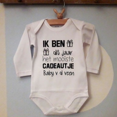 Rompertje meisje Ik ben dit jaar het mooiste cadeautje. Kan met naam
