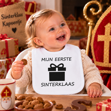 Baby Slabbetje met tekst -  eerste sinterklaas